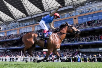 22nd June 2023; Ascot Racecourse, Berkshire, England: Royal Ascot Horse Racing, Day 3; Day 3; Courage Mon Ami ridden by