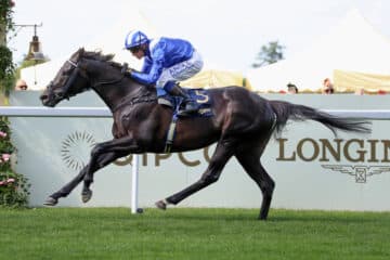 21.06.2023, Ascot, Windsor, GBR - Mostahdaf with Jim Crowley up wins the Prince of Wales s Stakes. Ascot racecourse. (Pf