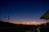 October 29, 2023, Arcadia, CA, USA: The sun rises during morning workouts at Santa Anita Park in Arcadia, California on